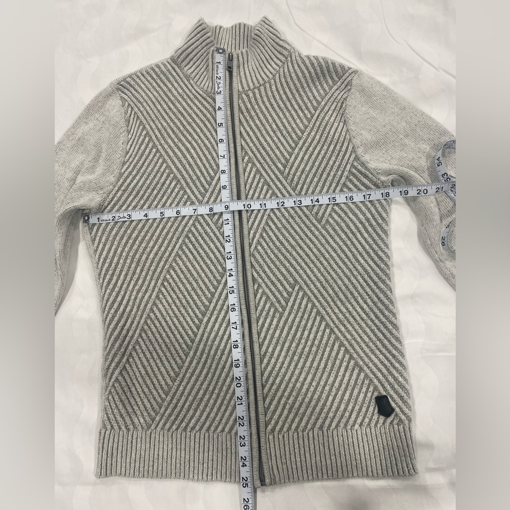 Trash Nouveau Men's Gray Full-Zip Sweater size S - Picture 3 of 8